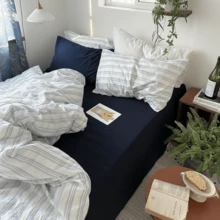 Vclife Modern Luxury Solid Color Duvet Cover Full For Girls Women And Jersey Knit Cotton Duvet Cover Queen Soft Grapefruit Bedding Set Queen , Ultra Soft, 4 Corner Ties With Two Pillowcases, No Comforter - 被套三件套-早安莫里 - 查看 4