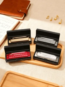 10-Loch Mundharmonika mit 10-Loch Kupferkern, Übungsspielzeug für Anfänger und Geburtstagsgeschenk für Blues Mundharmonika