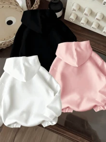 3pcs Tween Girl Graphic Print Sweatshirt Set, Warm & Comfortable Thermal Lined Pullover Sweatshirt Pullover For Autumn/Winter