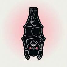 1pc Upside Down Bat About To Wake Up Car Sticker - Waterproof, Matte Finish Decal, Suitable For Laptop, Tablet, Car, Phone And Cabinet - Laptop Sticker | Matte Finish Decal - Multicolor - View 10