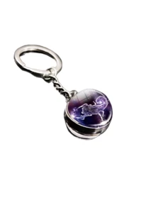 12 Zodiac Keychains, Glass Ball Pendant, Car Keychain, Durable, High Gloss, Can Be Hung On Backpacks, Wallets, Car Keys, Suitable For Women, Men, Best Friends, Sisters, Mother's Day, Christmas, Valentine's Day, Thanksgiving, Easter, Back To School, Graduation Season And Other Occasions