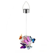 8LED Solar Butterfly Fiber Optic Lamp For Courtyard Garden Decoration, Lawn Light Swaying In The Wind, Warm And Romantic,Used For Routes, Gardens, Courtyards, Parties, Weddings, Festivals, Christmas Decorations, Solar Flooring, Lawn Lights, Halloween Decorative Lights - 多色1 - 查看 2