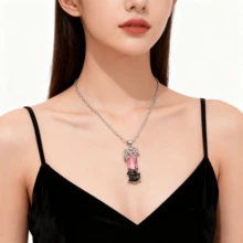 Warm Healing Delicate Life Tree & Cute Cat Alloy Pendant Necklace - Nature-Pet Themed Jewelry. Ideal For Daily Wear, Parties, Gatherings & Dates. Perfect Gift For Pet Lovers, Friends & Family On Birthdays, Holidays & Anniversaries - A - View 4