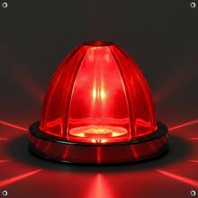 Pair Of Rectangular Ceiling Light 5 Led Arillo Gel Fixed Strobe 12-24v - Red - View 4