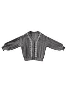 成熟优雅的欧式时尚拼色宽松大码女式开衫，百搭长袖针织毛衣