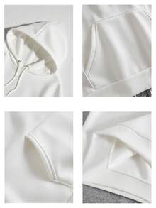 Woody Woodpecker Fight Club Graphic Hoodie For Men, Cotton Blend Casual Pullover Hooded Sweatshirt With Japanese Style Print, Comfortable And Stylish For Daily Wear, Perfect Gift For Fans - 白色 - 查看 4