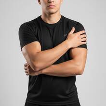 Men's Dry Fit T-Shirt For Gym, Workout, Sports, Quick-Drying, Breathable Fabric - 黑色 - 查看 6