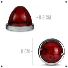 Pair Of Rectangular Ceiling Light 5 Led Arillo Gel Fixed Strobe 12-24v - Red - View 7