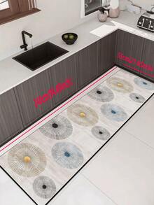 【热销！！！】1 件装软橡胶厨房地垫，3.5 毫米厚，简约风车图案，吸水性强，可自行裁剪以适应厨房尺寸，表面织物材质，中间海绵层，底部橡胶层，适用于厨房地毯、厨房装饰、婚礼装饰、家居装饰、浴室地垫、玄关地垫、洗衣房地垫、走廊地毯、客厅地垫等。 - 彩色 - 查看 15