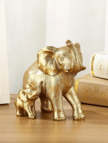 1 Tượng voi nhỏ, Quà tặng cho mẹ, Quà tặng hình voi cho phụ nữ, Trang trí nhà cửa, văn phòng, kệ TV, phòng khách, trang trí bàn, Quà Giáng sinh (Vui lòng kiểm tra thông tin kích thước trước khi mua) - Nhiều màu - Xem 5