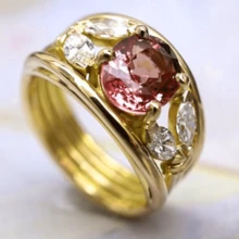 أقراط حلقية نحاسية واسعة بطراز بوهيمي أنيق مزينة بأوراق نباتية وزركونيا مكعبة، مناسبة للزفاف والحفلات العادية والذكرى السنوية والمناسبات الخاصة كهدية مجوهرات