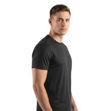 Men's Dry Fit T-Shirt For Gym, Workout, Sports, Quick-Drying, Breathable Fabric - 黑色 - 查看 3
