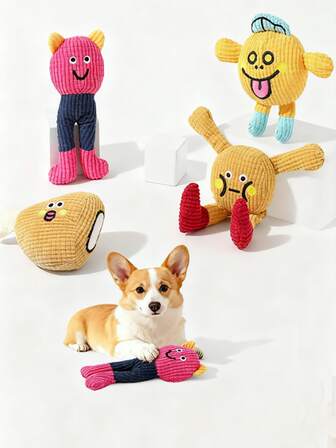 1 st söt form husdjursleksak, återanvändbar pipande tuggleksak för hundar, för självunderhållning, tristesslindring, tandsprickning, tandrengöringsträning, lämplig för små medelstora hundar