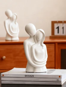 1pc Loving Couple Decorative Sculpture, Durable Home Decor Suitable For Bedroom, Weddings, And Everyday Use, Great Quality