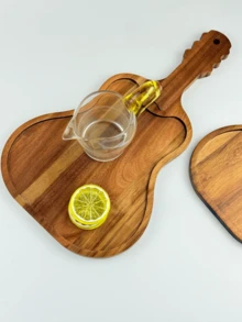 1/2 Pezzi Vassoio in legno a forma di pipa, tagliere per formaggi, vassoio di legno dalla forma irregolare, vassoio per servire la colazione, vassoio per decorazione di feste con cibo, vassoio per bistecca, vassoio per frutta, vassoio per caramelle, piatto per sushi - Castano - Visualizzare 7