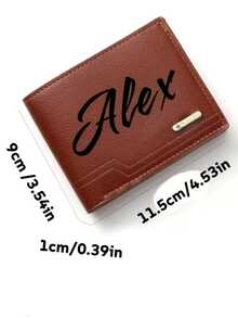 1. 定制男士商务风格仿皮钱包，可定制文字和字母，纯色仿皮搭配撞色点缀，小巧折叠设计，方便携带——是送给男友或父亲的完美生日礼物。个性化男士钱包，时尚男士钱包，男士折叠钱包，商务钱包，小巧零钱包，个性化钱包，男士折叠钱包，纯色钱包，简约男士配饰。 - 彩色 - 查看 5