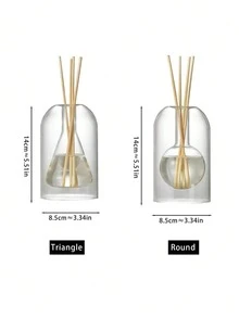 1pc Minimalist High-End Creative Double-Layer Glass Diffuser Bottle, Transparent Flameless Fragrance Diffuser Bottle - Clear - View 2