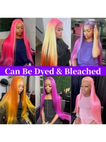 ZHENDEFA Chocolate Brown Invisible Lace Front Wig, Straight Hair, Pre-Plucked, 180% Density, High Definition Transparent Lace Front Wig, With Pull Strings, 360° Full Lace Front Wig