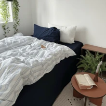 Vclife Modern Luxury Solid Color Duvet Cover Full For Girls Women And Jersey Knit Cotton Duvet Cover Queen Soft Grapefruit Bedding Set Queen , Ultra Soft, 4 Corner Ties With Two Pillowcases, No Comforter - 被套三件套-早安莫里 - 查看 7