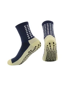 1 Pair Unisex Football/Soccer Socks, Anti-Slip Friction Breathable Mid-Calf Sports Training Match Socks