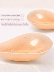 1 Pair Of Silicone Self-Adhesive Pull-Up Nipple Stickers Special Push-Up Breast Tape Non-Slip Sticky Bra Silicone Nipple Stickers Suitable For Backless Dress Wedding Party - Yellow - View 5