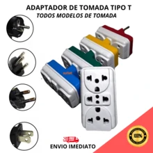 Kit Of 5 Benjamin T Central Colorful Universal Plug Adapters With 3 Inputs (10A And 20A) For Home And Business Use. - 2 Units - View 4