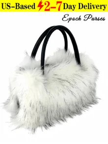 Women's Fuzzy Tote Bag Furry Shoulder Bag Large Plush Top Handle Purses Winter Women's Shoulder Handbags Fluffy Handbags Cute Soft Fluffy Purse Furry Bag Crossbody Bag With Shoulder Strap For Sending Friends Shopping, Dating, Thanksgiving Dinner Purse Shopping Working - Multicolor - View 16