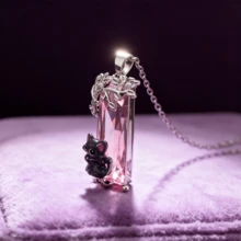 Warm Healing Delicate Life Tree & Cute Cat Alloy Pendant Necklace - Nature-Pet Themed Jewelry. Ideal For Daily Wear, Parties, Gatherings & Dates. Perfect Gift For Pet Lovers, Friends & Family On Birthdays, Holidays & Anniversaries - A - View 6