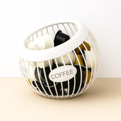 Porta Cápsulas de Café em Ferro 20,5x18cm – Suporte Decorativo para Organização do Cantinho do Café