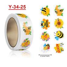2pcs Bee Stickers, Cute Cartoon Motivational Sticker Labels For Students Teachers, DIY Scrapbooking Journal Supplies, Gift Sealing Envelope Decoration - Multicolor - View 10