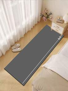 One Silicon Mud Kitchen Mat, High-End Linear Pattern Kitchen Floor Mat With Light Luxury Style, Cushioned & Anti-Fatigue Kitchen Rug, Water Absorbent Quick Drying Non-Slip Mat For Kitchen, Bathroom, Entrance, Laundry Room Etc. - smile-dark gray - View 7