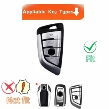 1pc TPU Material Car Key Case, Suitable For BMW X1 X2 X3 X5 X6 2 Series 5 Series 6 Series 7 Series 3/4 Button Smart Key Protective Cover, Anti-Fall Anti-Dust, Exquisite High-End Key Pouch, Suitable For Women - KY20 - View 8