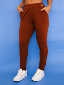 Tarelles Women's Gym Pants With Pockets Loose Walking Yoga Pants - 鏽棕色 - 查看 6