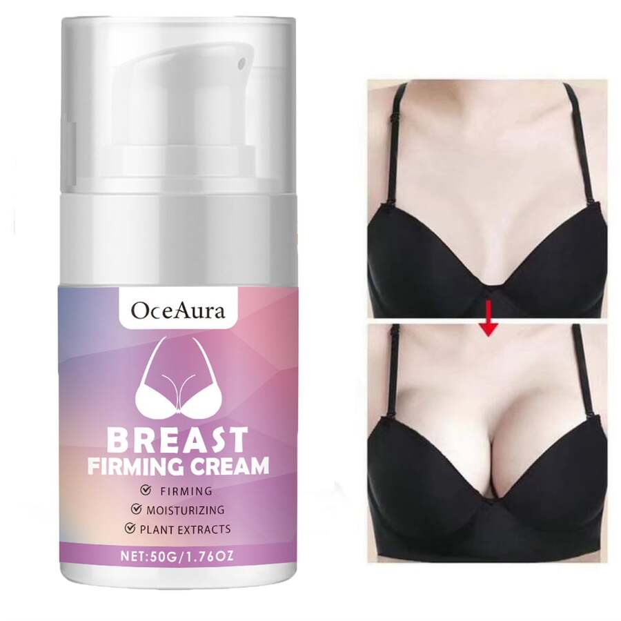 Bust Firming Cream - Deeply Hydrating, Lightweight Texture, Infused With Collagen, Vitamin E, Avocado And Papaya Extracts, Alcohol-Free, Absorbs Quickly, Gentle Enough For All Light Beige Skin Tones, Unisex, And Features Simple And Stylish Packaging. - 1pc - 查看 1
