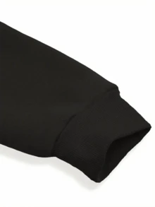 Hustle Black Funny Hoodies Polyester Men Autumn And Winter Season Cool Hoodies , Funny Hoodies , Sweatshirt Suitable For Campus Wear, Party Gathering, Daily Wear, A Good Choice - Black - View 3