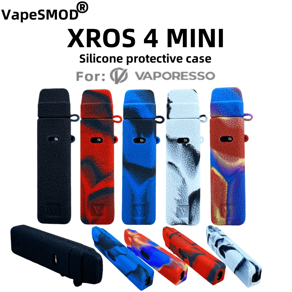 Vaporesso XROS 4 MINI 保护套,适用于 Vaporesso XROS 4 MINI 设备,防滑防摔硅胶全包覆式保护套,皮革材质,防护外壳 - 彩色 - 查看 1