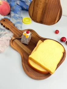 1/2 Pezzi Vassoio in legno a forma di pipa, tagliere per formaggi, vassoio di legno dalla forma irregolare, vassoio per servire la colazione, vassoio per decorazione di feste con cibo, vassoio per bistecca, vassoio per frutta, vassoio per caramelle, piatto per sushi - Castano - Visualizzare 8