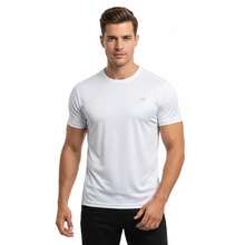 Men's Dry Fit T-Shirt For Gym, Workout, Sports, Quick-Drying, Breathable Fabric - 白色 - 查看 3