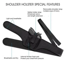 Deep Concealment Shoulder Holster, Universal Underarm Gun Holster For Men And Women, Fits Subcompact And Compact Pistols For S&W Bodyguard, M&P Shield 9mm, G-Lock 19 26 42 43, Ruger LCP, LC9, Sig P365 - Black - View 10