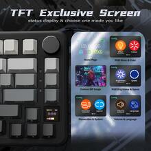 Bàn phím chơi game ATTACK SHARK X85PRO, 3 chế độ, thiết kế gioăng, màn hình, công tắc Blueberry, có thể thay nóng không dây 2.4G, Bluetooth 5.0, có dây USB, lập trình keymap, đèn RGB, pin 4000mAh, phím PBT có núm kim loại, 81 phím cho PC, tương thích với Windows - Nhiều màu - Xem 4