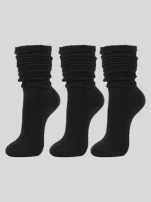 2 Pairs/4 Pairs Of Women's Autumn/Winter Knitted Socks, Casual Socks, Women's Tight Short Socks, Women's Tight Long Socks, Suitable For Foot Sizes (36-39)