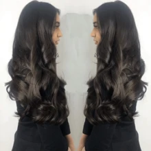 Body Wave Clip In Extensions Real Human Hair Extensions Clip Ins 8 Pcs Thick Invisible Clip In Hair Extensions #1B Natural Black - Natural Black - Xem 6
