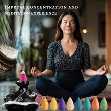 47/96/196支装什锦香薰锥套装，包含薰衣草、柠檬草、玫瑰、绿茶、樱花、檀香、薄荷、鼠尾草等多种香味，适用于倒流香炉、家居装饰、冥想和瑜伽，持久留香，品质优良。 - 多種香味混合倒流香套裝 - 查看 6