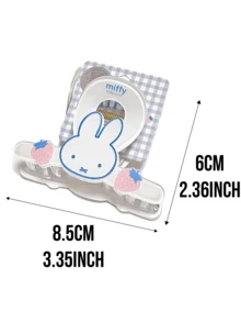 可爱草莓蓝兔爪发夹，萌趣印花设计（草莓图案+蓝兔），耐用精致树脂材质，抓力强劲，牢固耐用（适合细软/粗硬发质），边缘光滑轻盈，适合日常造型、上学、聚会、约会、旅行和拍照，是送给孩子/女孩/青少年/年轻女性和粉丝的完美礼物，也是送给女友和爱人的可爱生日/情人节礼物。 - 草莓藍兔抓夾 - 查看 4