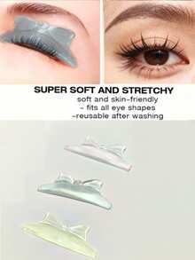 10Pcs/5Sizes Self Sticky Lash Lift Pads,Eyelash Perm Rods No Glue Lash Lift Shields,Reusable Soft J&L&B& D Curls Makeup Beauty Tool Pink Color