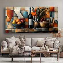 Framed 151pc Wooden Framed Canvas Poster - Mystical Firefly Forest Artwork, Modern Art Deco Style With En & Black Fireflies, Wrap-Around Canvas Frame, Horizontal Wall Decor For Living Room, Bedroom, Office - Halloween & Holiday Home Decoration Gift, Bedroom Artwork, Vintage Aesthetic, Durable Artwork, Decorative Print, Interior Designers - Framed - View 3