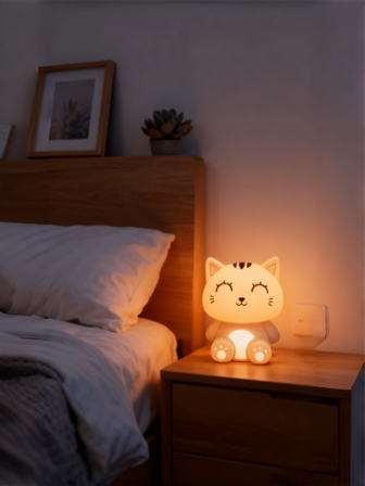 โคมไฟกลางคืนลูกแมวน่ารัก - นุ่มน่าสัมผัส, ไฟ LED ปกป้องดวงตา, USB ชาร์จไฟได้, ปรับความสว่างได้สามระดับ, แสงวอร์ม/แสงสีรุ้ง, ปิดอัตโนมัติตั้งเวลา 30 นาที ใช้เป็นไฟประดับโต๊ะในร่ม และเป็นของขวัญที่สมบูรณ์แบบสำหรับเพื่อนร่วมชั้น, เพื่อน และครอบครัวในวันคริสต์มาส, ฮัลโลวีน หรือวันเกิด