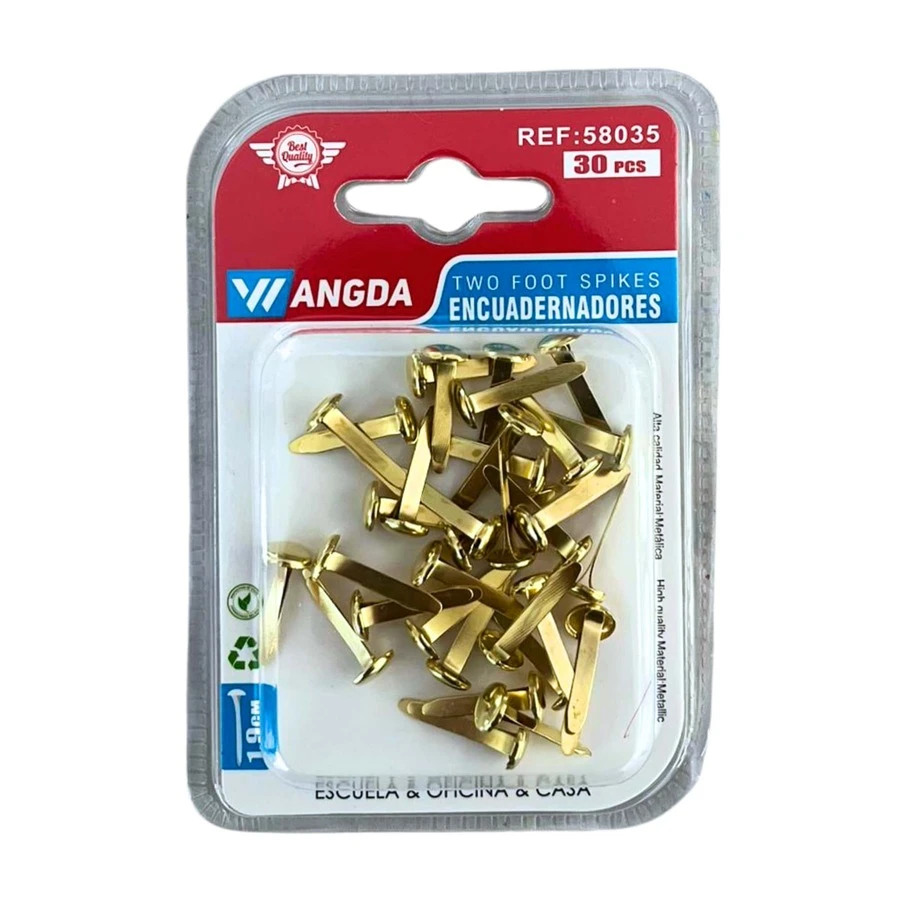 Pack de Encuadernadores Metálicos Premium en Presentación de Colores Dorado y Plateado, Perfectos para Organizar, Sujetar y Embellecer Documentos, Proyectos Escolares y Material de Oficina con un Toque Elegante, Duradero y Profesional - Dorado - Ver 1