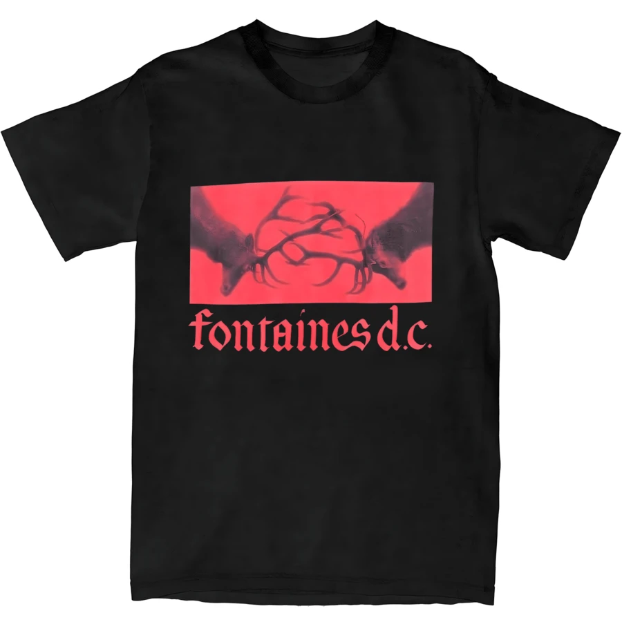 Fontaines D C Gothic Logo White T Shirt - 黑色 - 查看 1