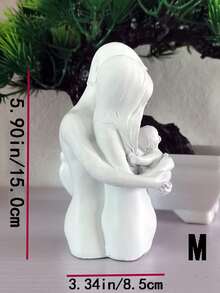 1pc White Family-Themed Art Sculpture, Simple And Warm Design - Cozy And Healing Home Decoration Suitable For Living Rooms/Studies Of Those Who Love A Family Atmosphere. It Conveys The Aesthetics Of Kinship And Makes A Thoughtful Gift For Housewarmings, Family Anniversaries, And Heartwarming Occasions. A Creative Couple's Gift, A Home Decor Piece, And Decorative Sculpture. - White - View 7